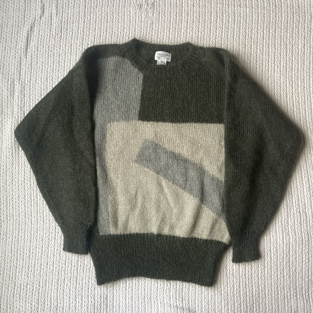 Christian Dior Geometric Mohair Sweater